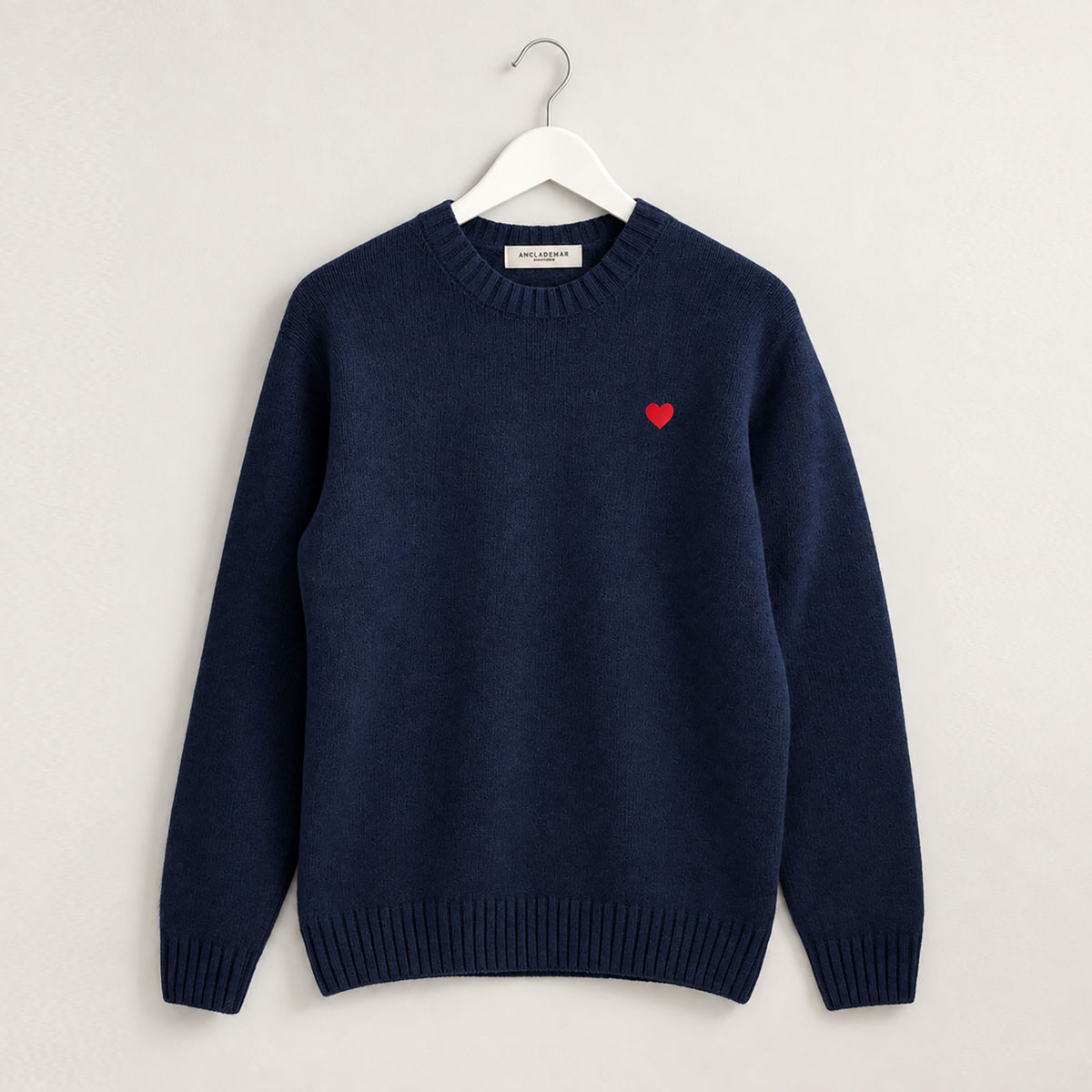 Jersey Unisex 100% Lana | Navy Corazón