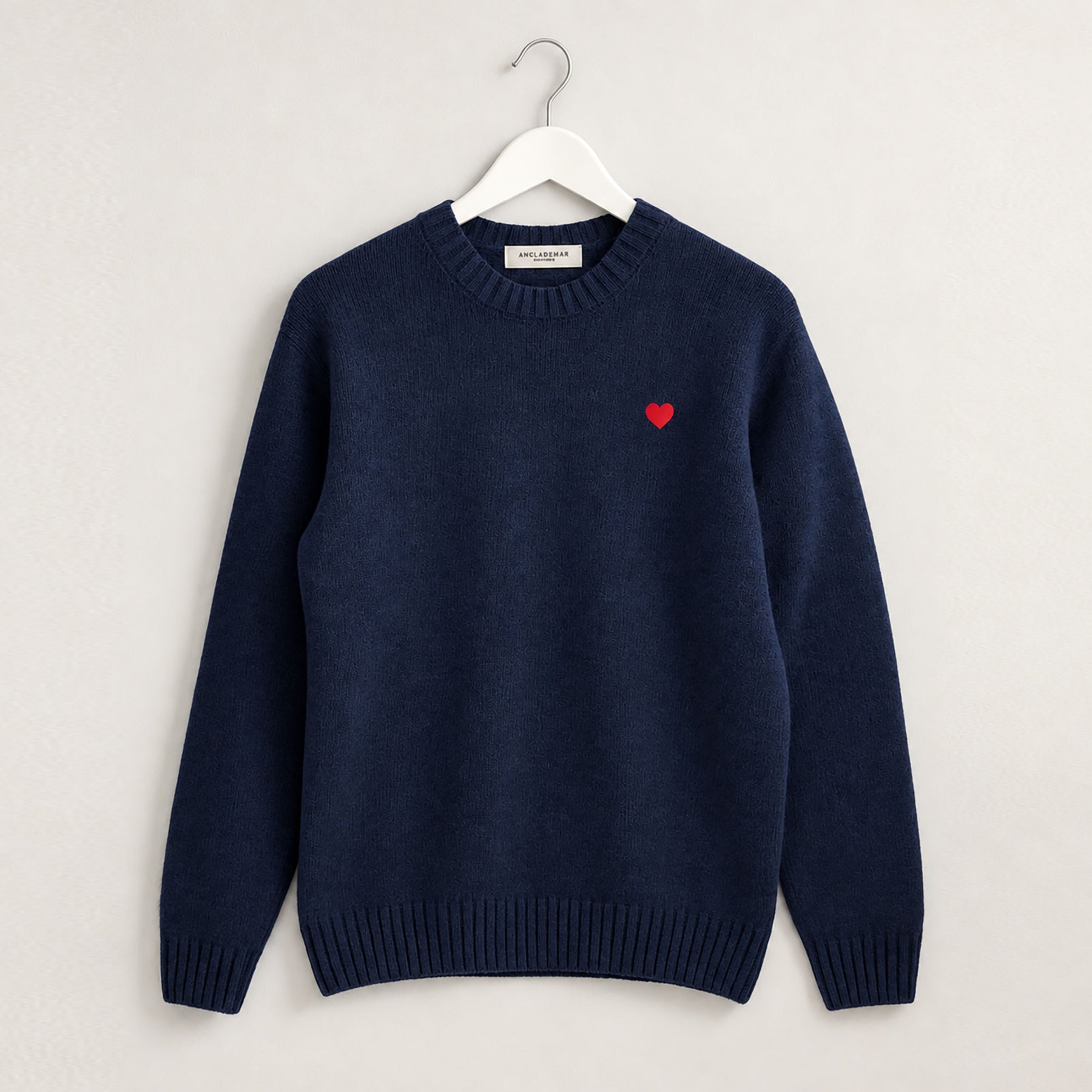 Jersey Unisex 100% Lana | Navy Corazón