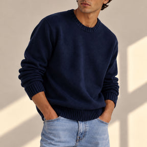 Merino Wool Seater Navy Blue