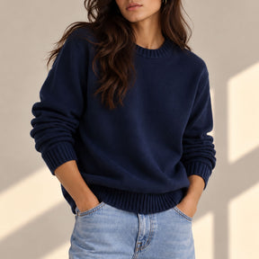 Merino Wool Seater Navy Blue