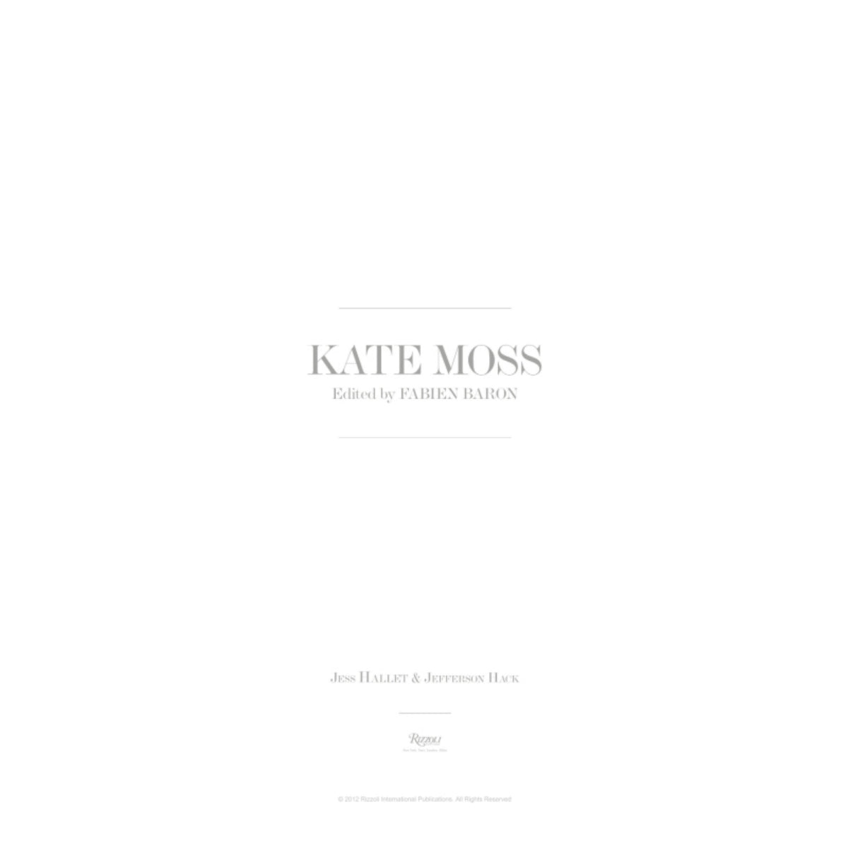 Kate: The Kate Moss Book