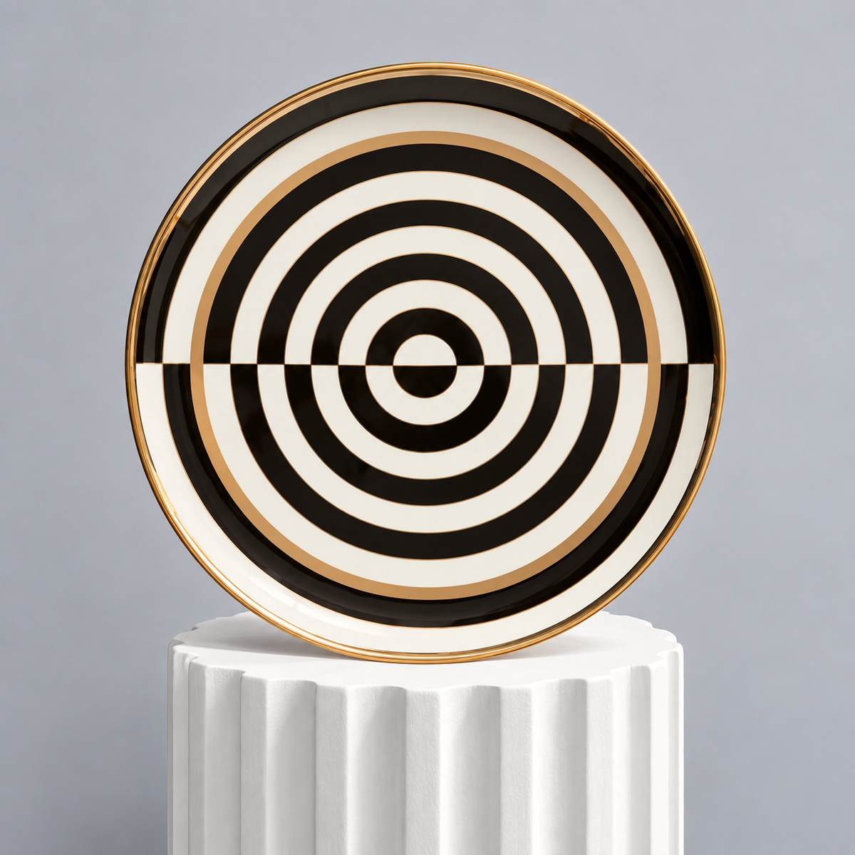 Fuente de Porcelana Redonda Op Art. Jonathan Adler (Copia)