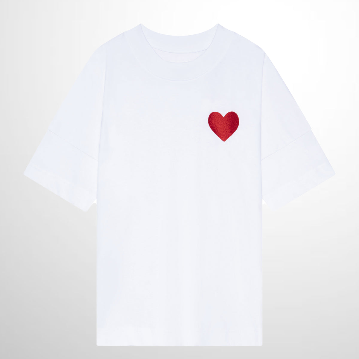 Oversized White T-Shirt. The Big Heart