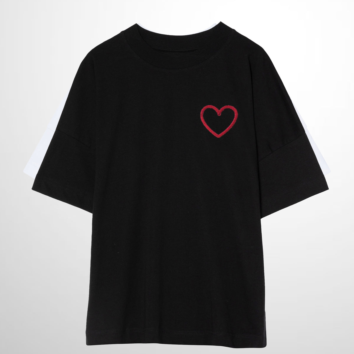 Oversized Black T-Shirt. The Big Heart