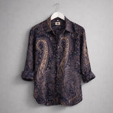 Camisa Paisley Azul Marino