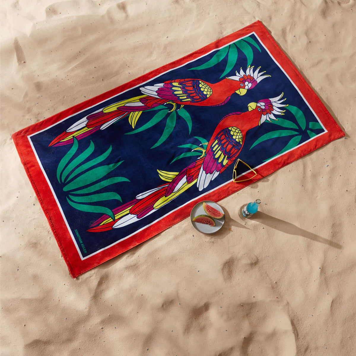 Parrots Beach Towel. Jonathan Adler