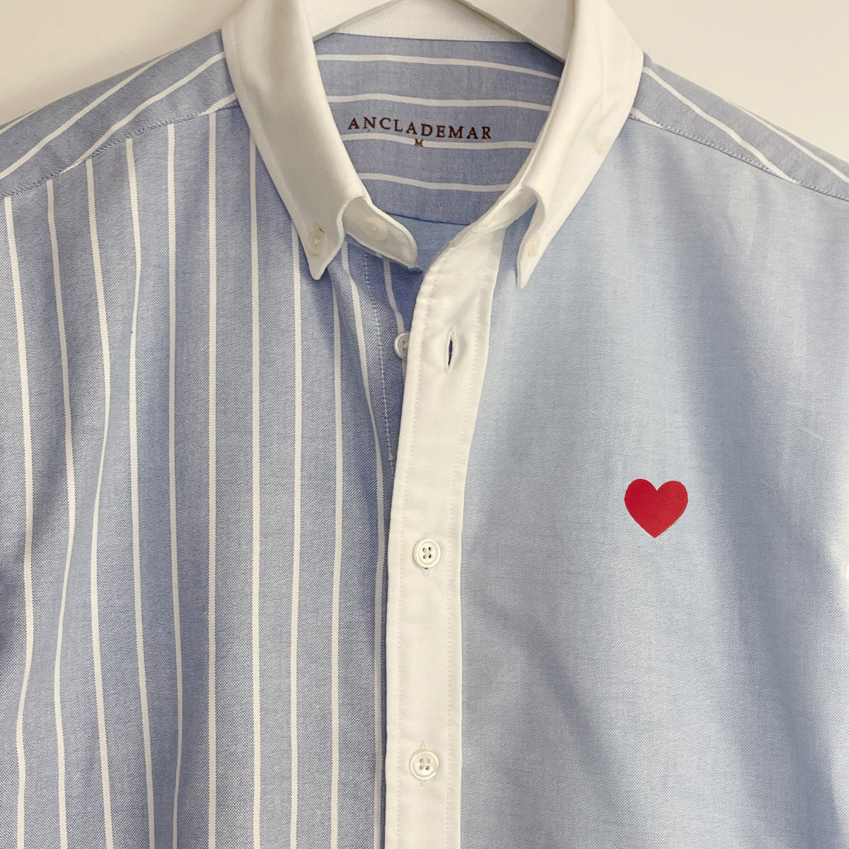 Camisa Oxford Patchwork Corazón