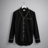 Camisa Pijama Manga Larga Negra