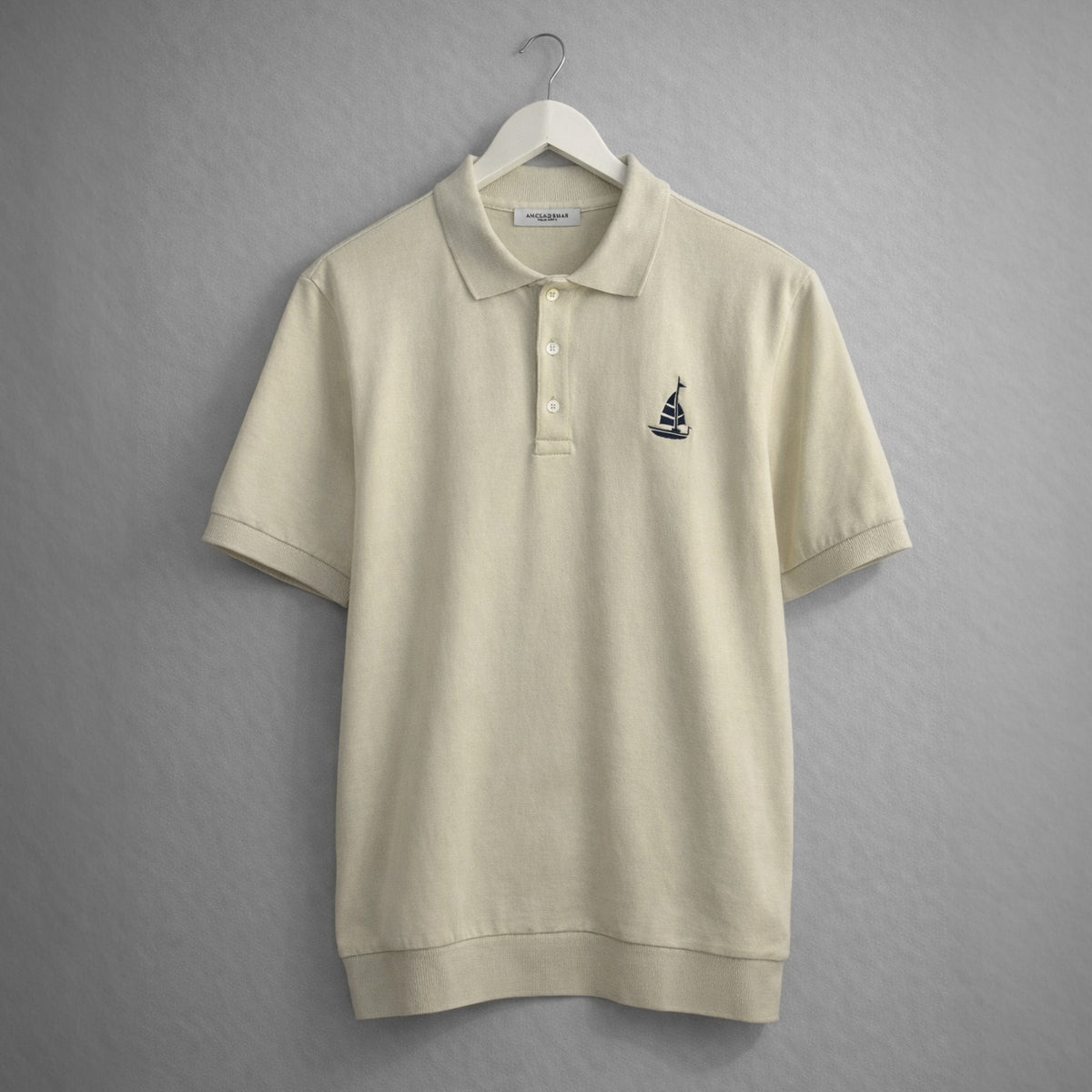 Navy Polo Shirt. Heart