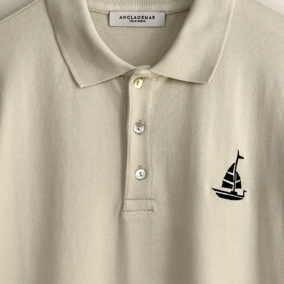 Navy Polo Shirt. Heart