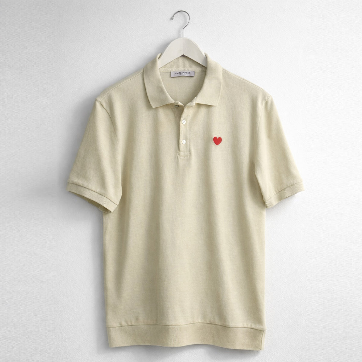 Beige Polo Shirt Beige. Heart