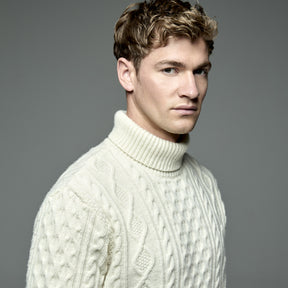 Wool Cashmere Telemark Sweater Turtle Neck. Ron Dorff