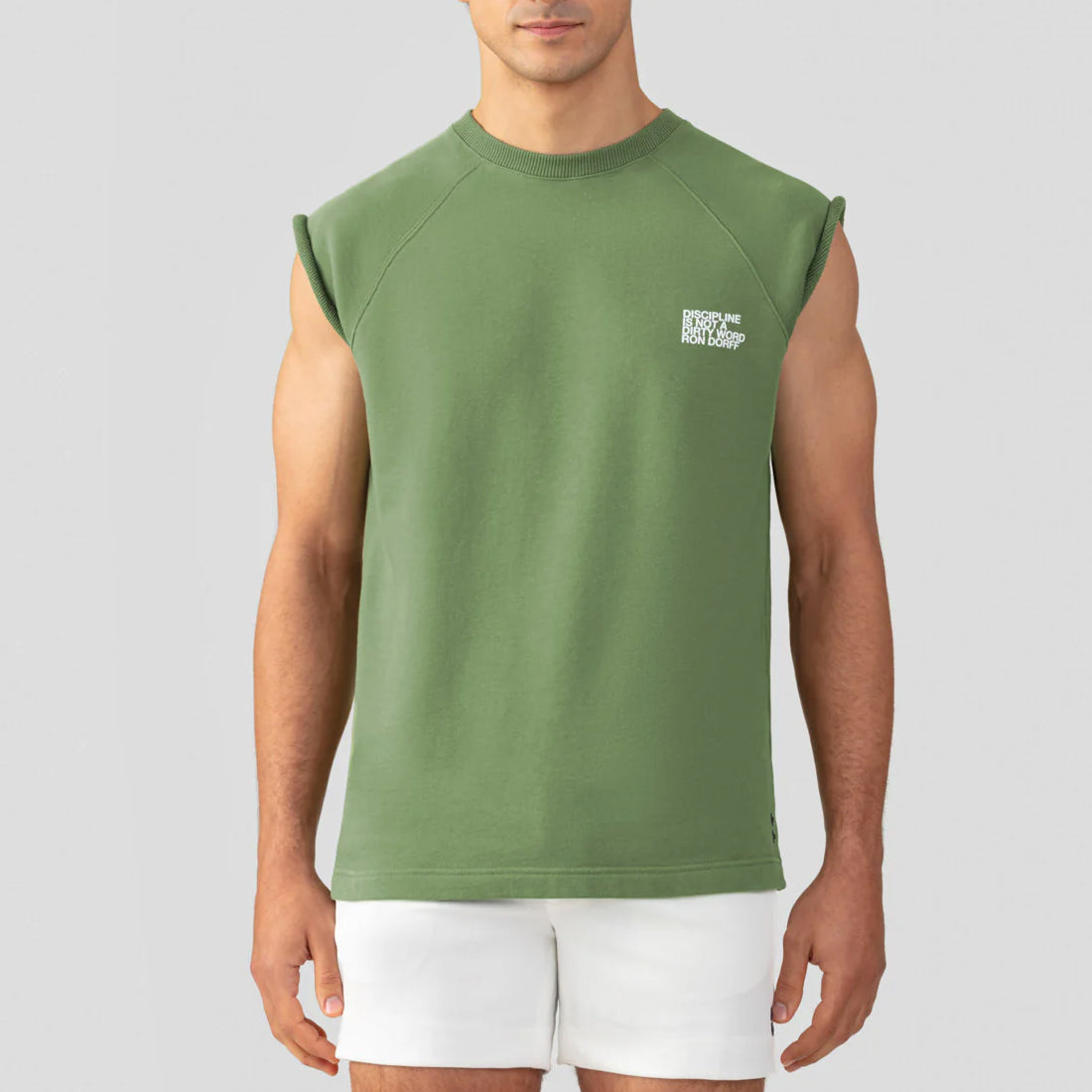 Sleeveless Sweatshirt "DISCIPLINE". Ron Dorff