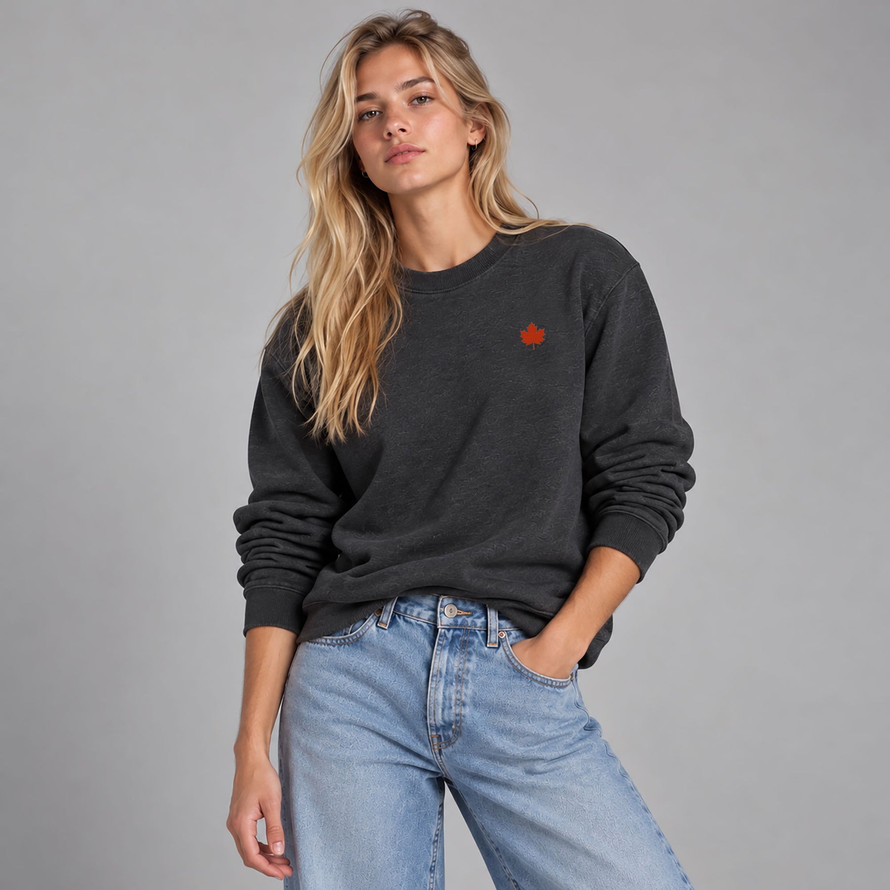 Sudadera Gris Oscuro. Arce