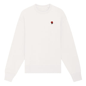 Sudadera Oversized Flor Bordada