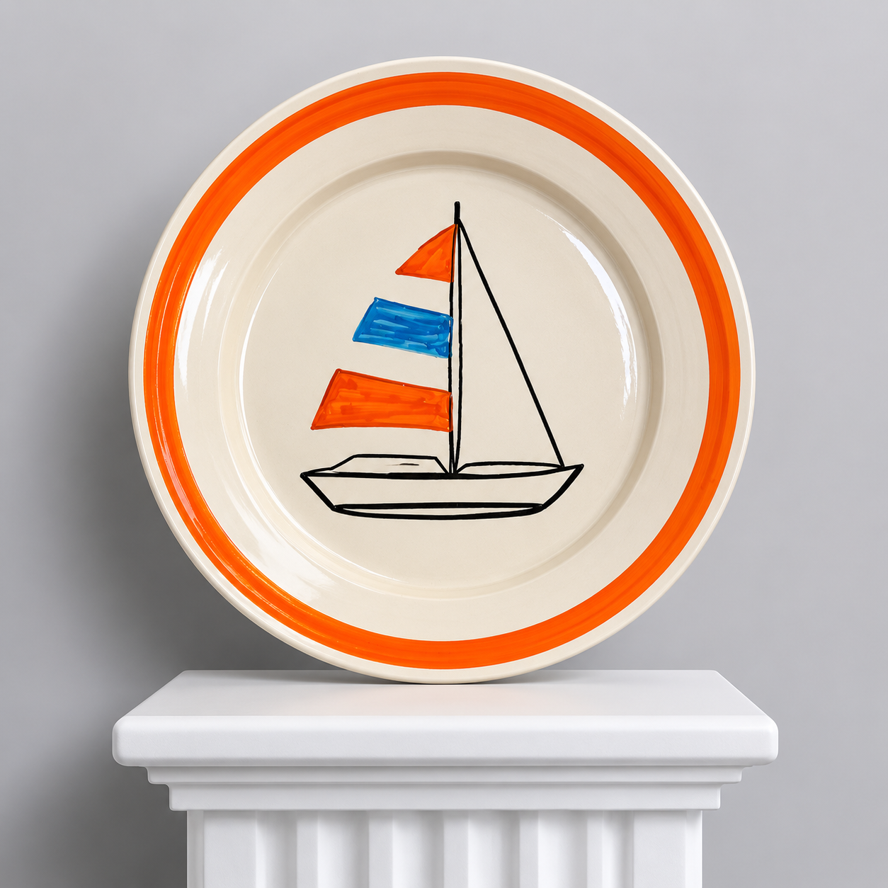 Plato Velero Naranja