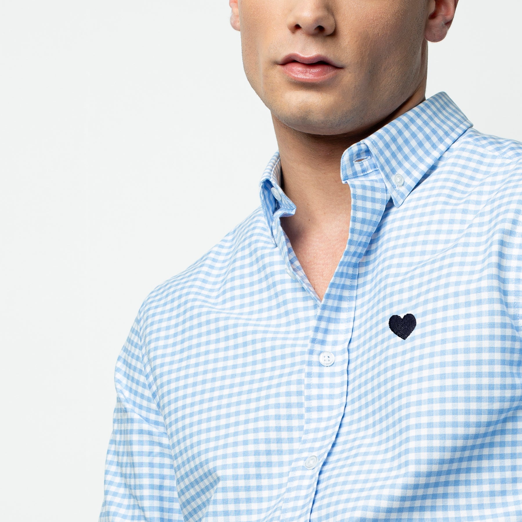 Camisa Oxford Vichy Corazón
