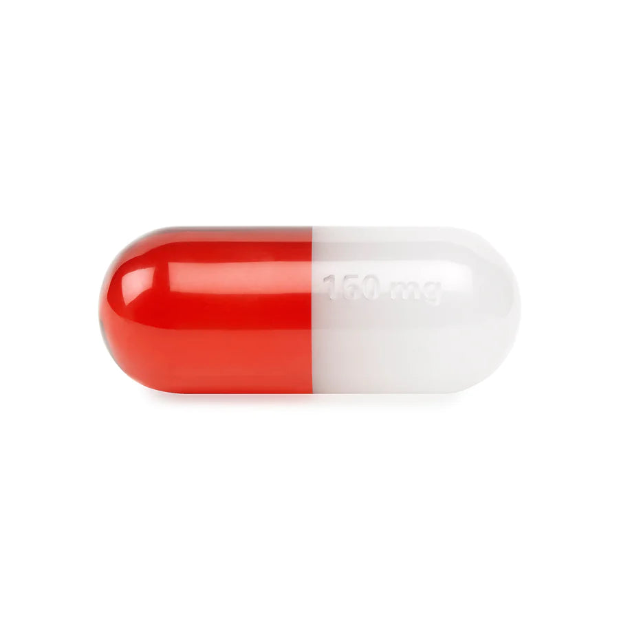 Red Small Acrylic Pill. Jonathan Adler