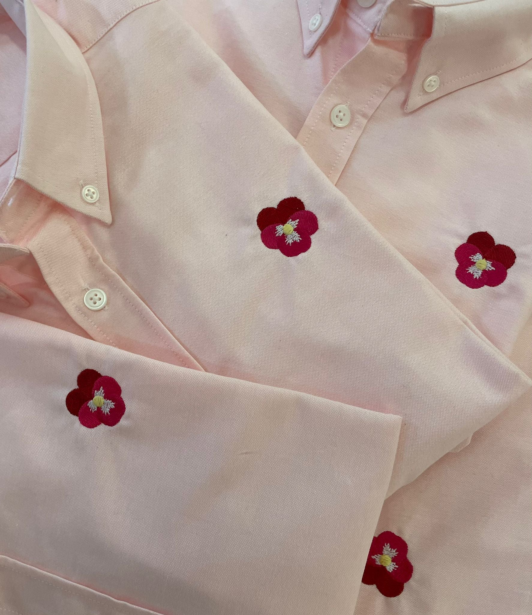 Camisa Oxford Rosa Pensamiento