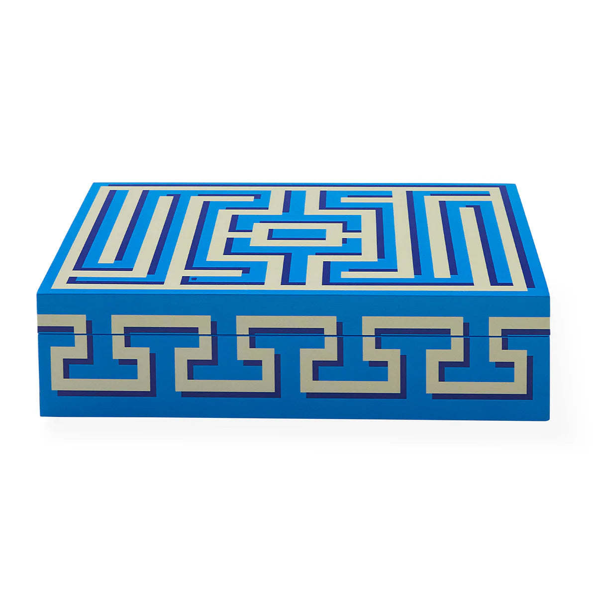 Large Labyrinth Lacquer Box. Jonathan Adler 