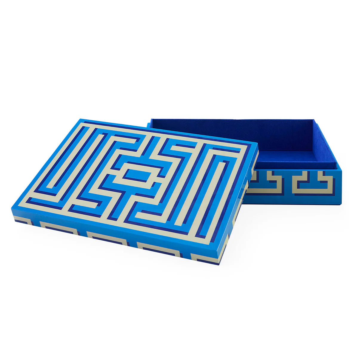 Large Labyrinth Lacquer Box. Jonathan Adler 