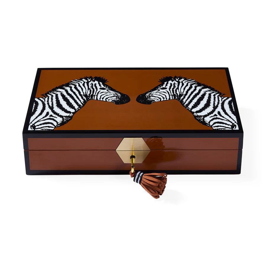 Joyero Lacado Zebra. Jonathan Adler