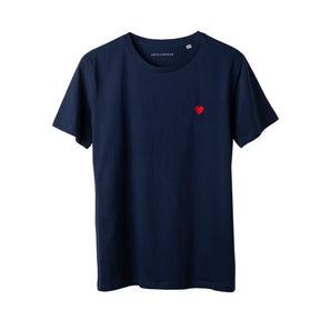 Heart Embroidered ANCLADEMAR T-Shirt. Set of 3