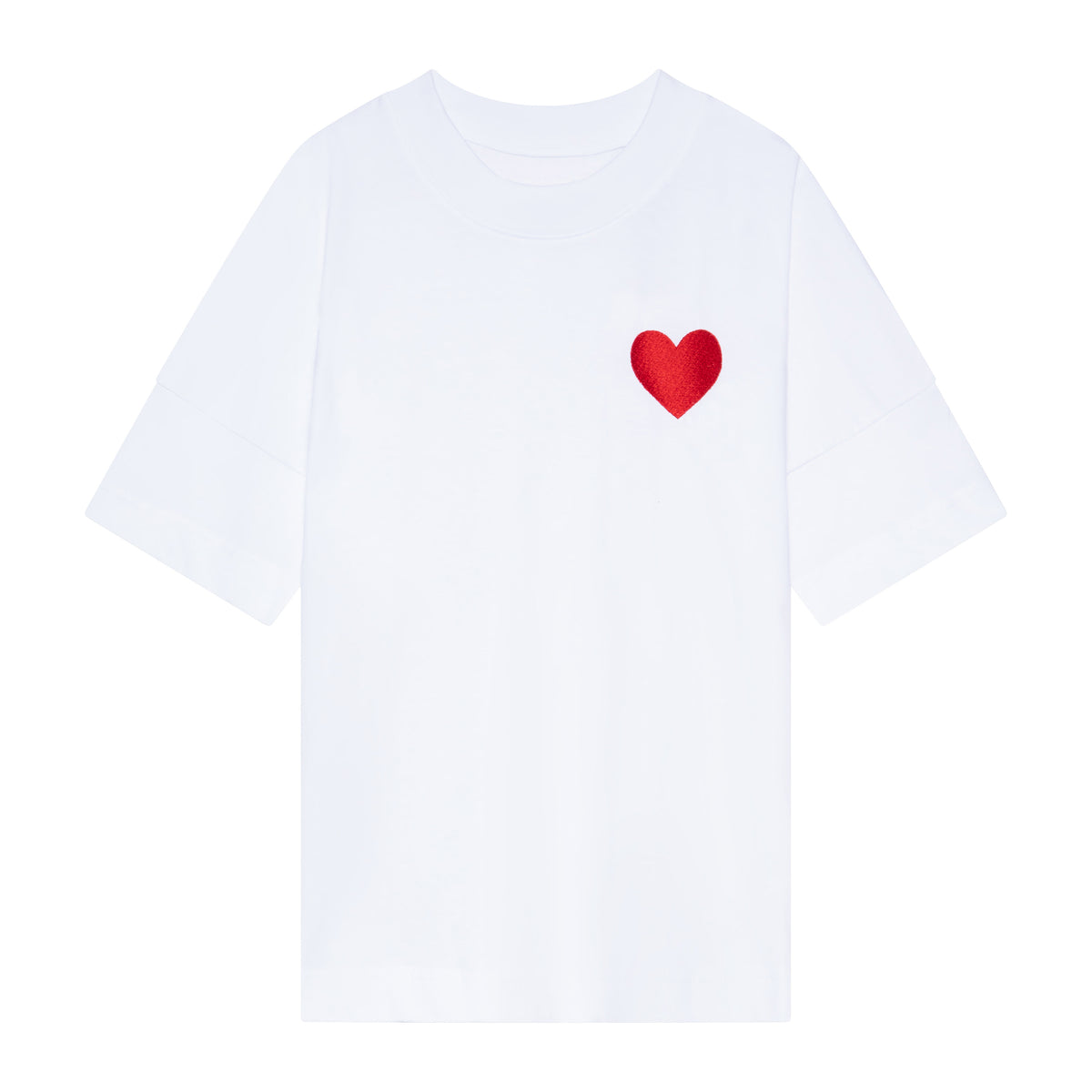 Oversized White T-Shirt. The Big Heart