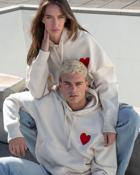 Big Heart Embroidered Oversized Hoodie