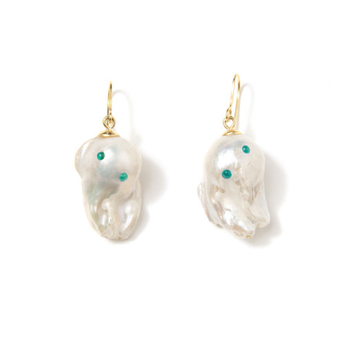 B Pearl Agatas Earrings