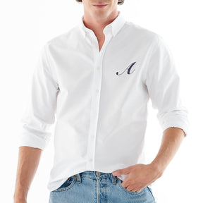 Camisa Oxford Blanca Personalizada con tus Iniciales