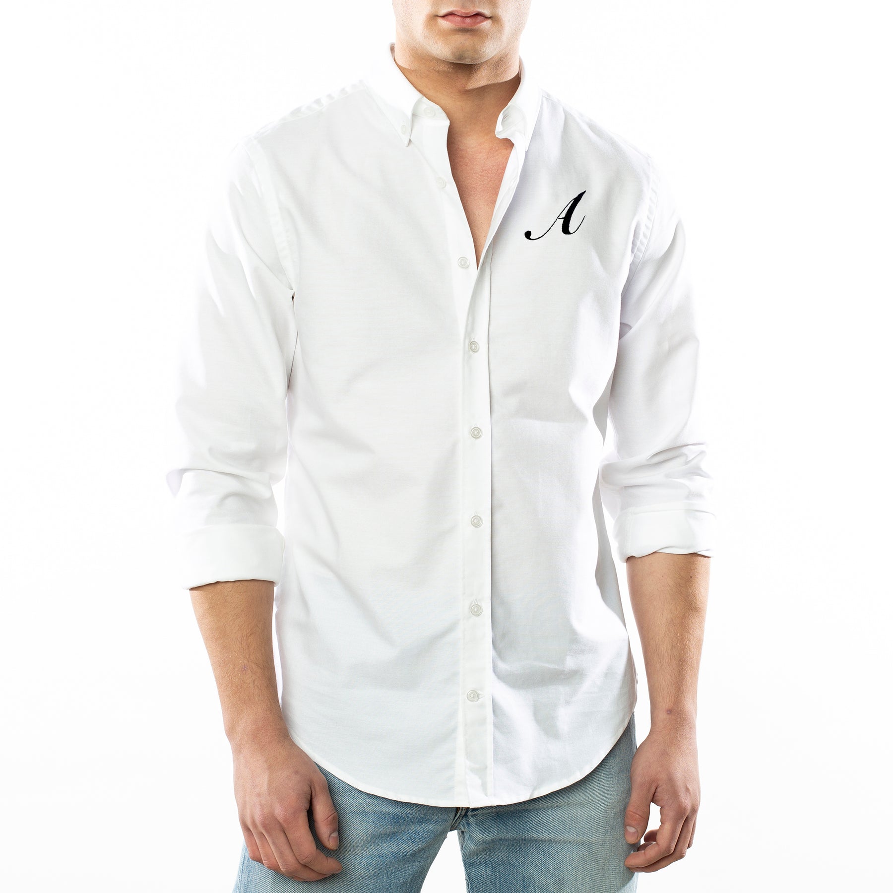 Camisa Oxford Blanca Personalizada con tus Iniciales