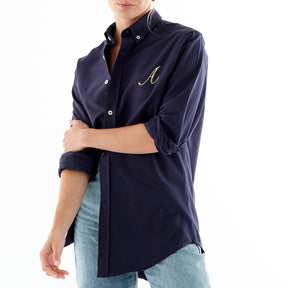 Personalized Navy Oxford Shirt