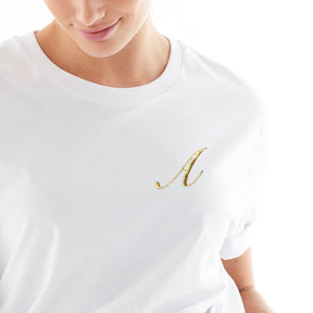 Camiseta Blanca Personalizada con tus Iniciales