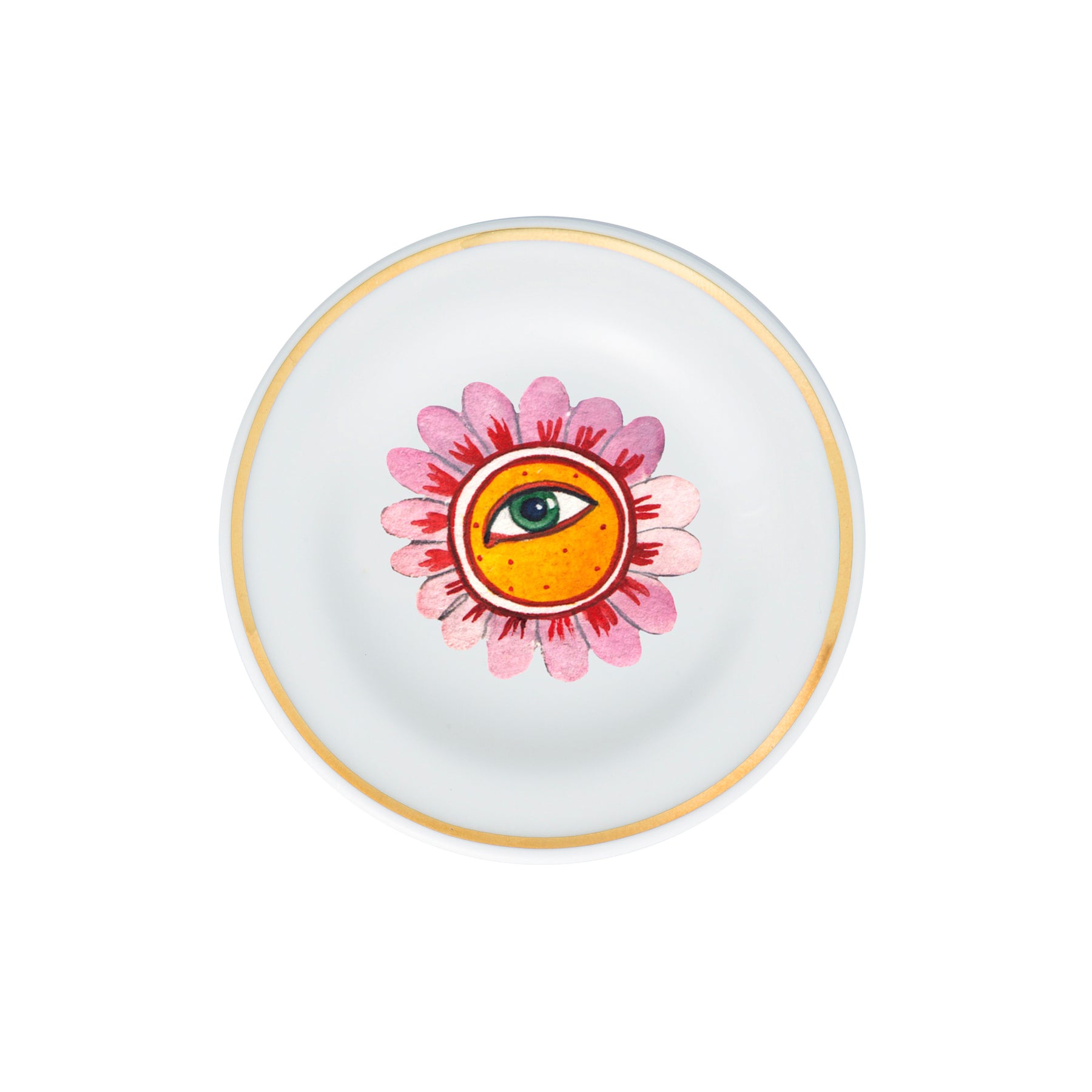 FLOWER EYE Porcelain Plate. 10 cm