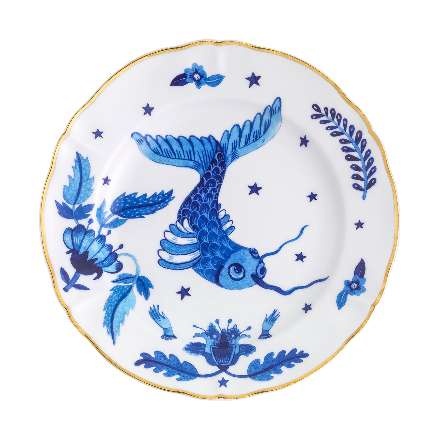 FISH Porcelain Plate. 20 cm
