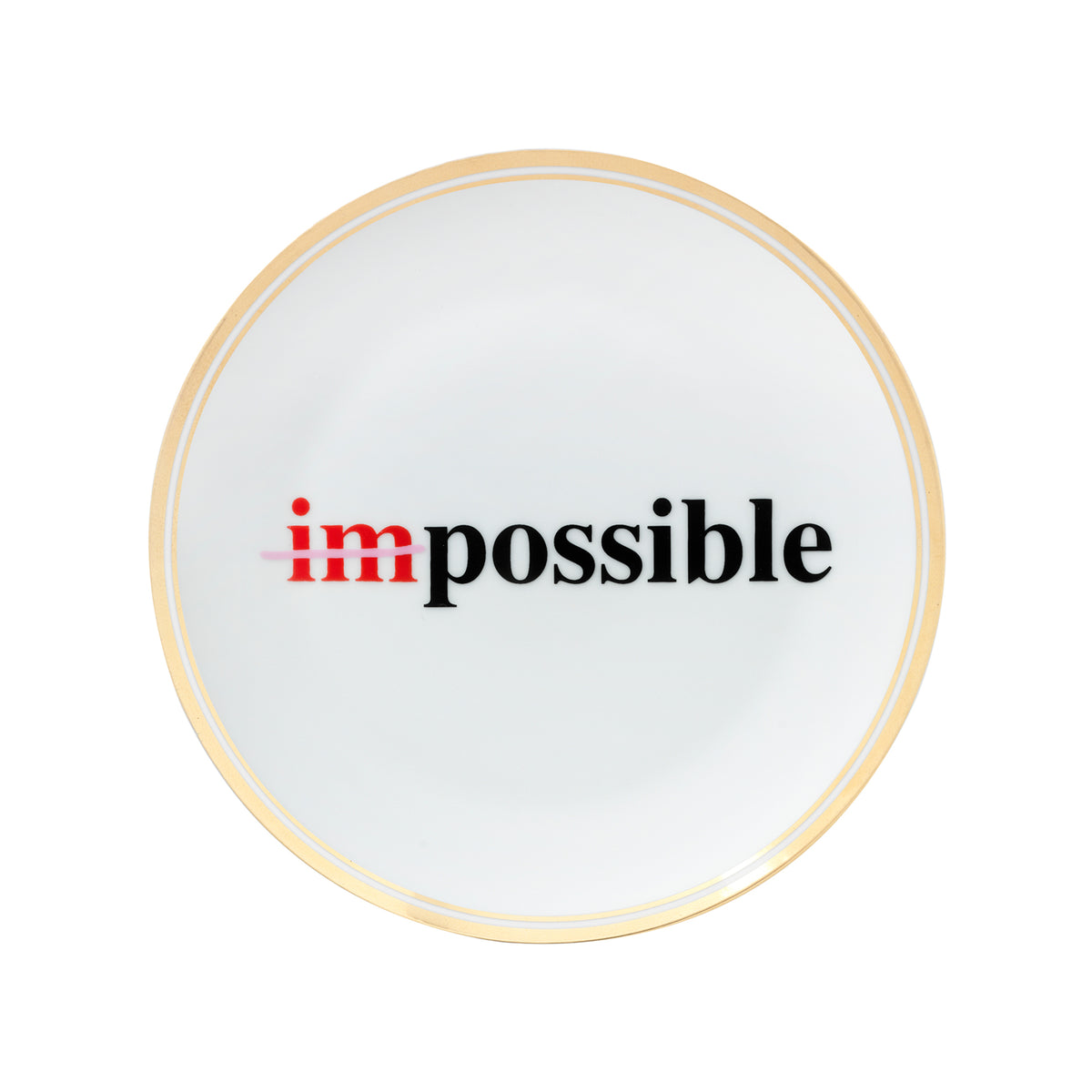 "Impossible" Porcelain Plate. 17 cm