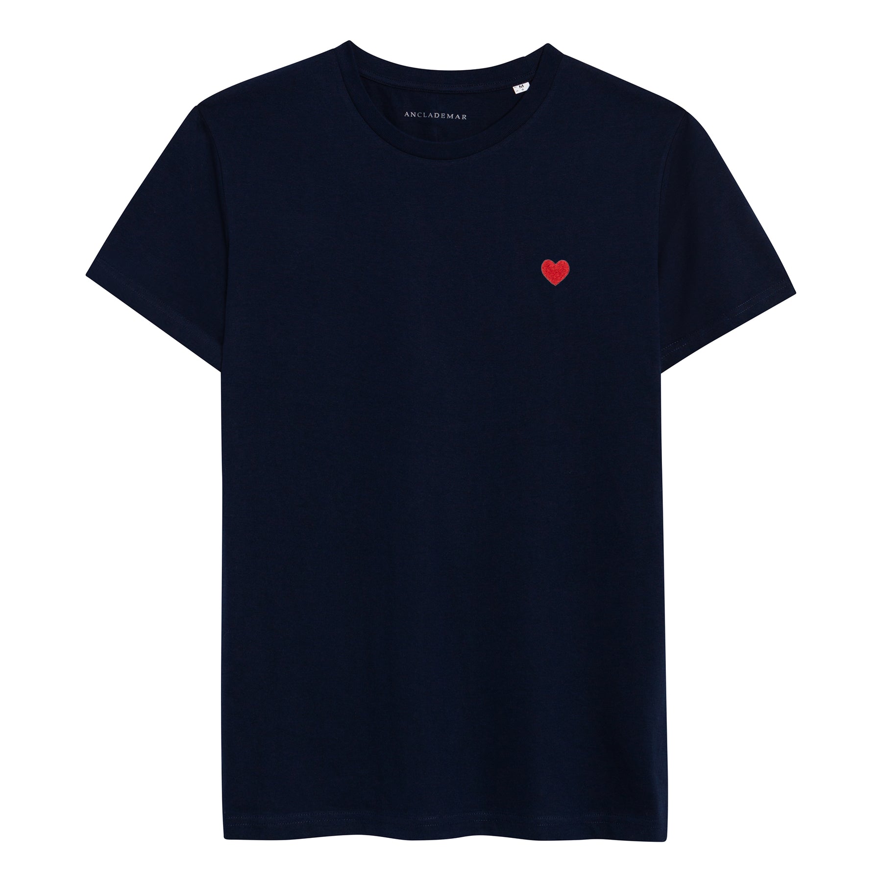 Camiseta Navy Corazón Bordado