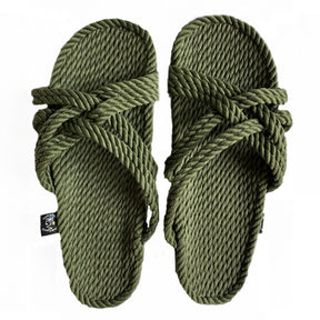 Slip On Olive Rope Sandals
