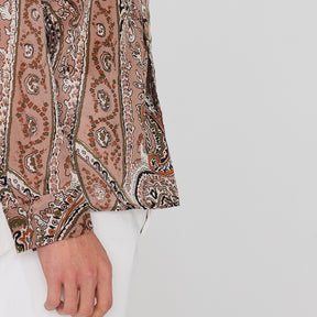 Camisa Paisley Caqui. TALLA XL