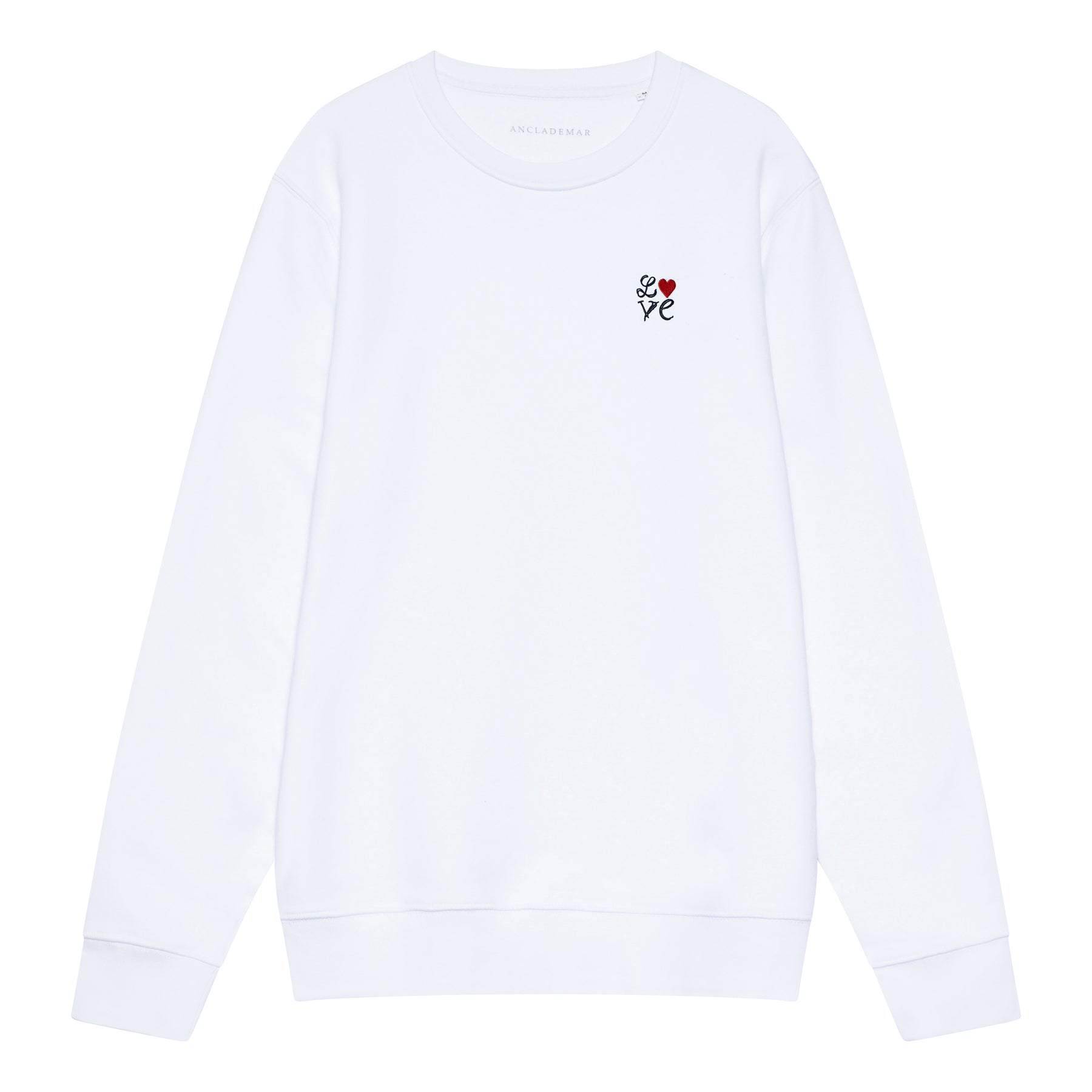 LOVE Embroidered White Sweatshirt
