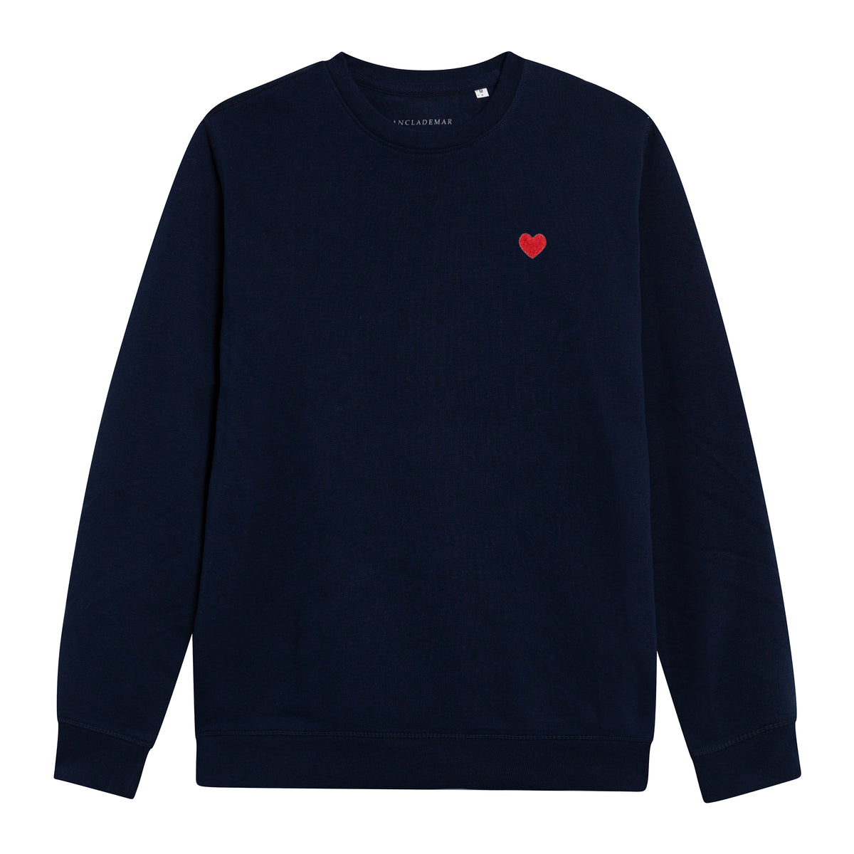 Heart Embroidered Navy Sweatshirt
