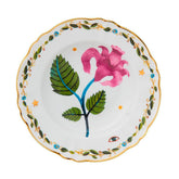 PINK FLOWER Porcelain Plate. 23.5 cm