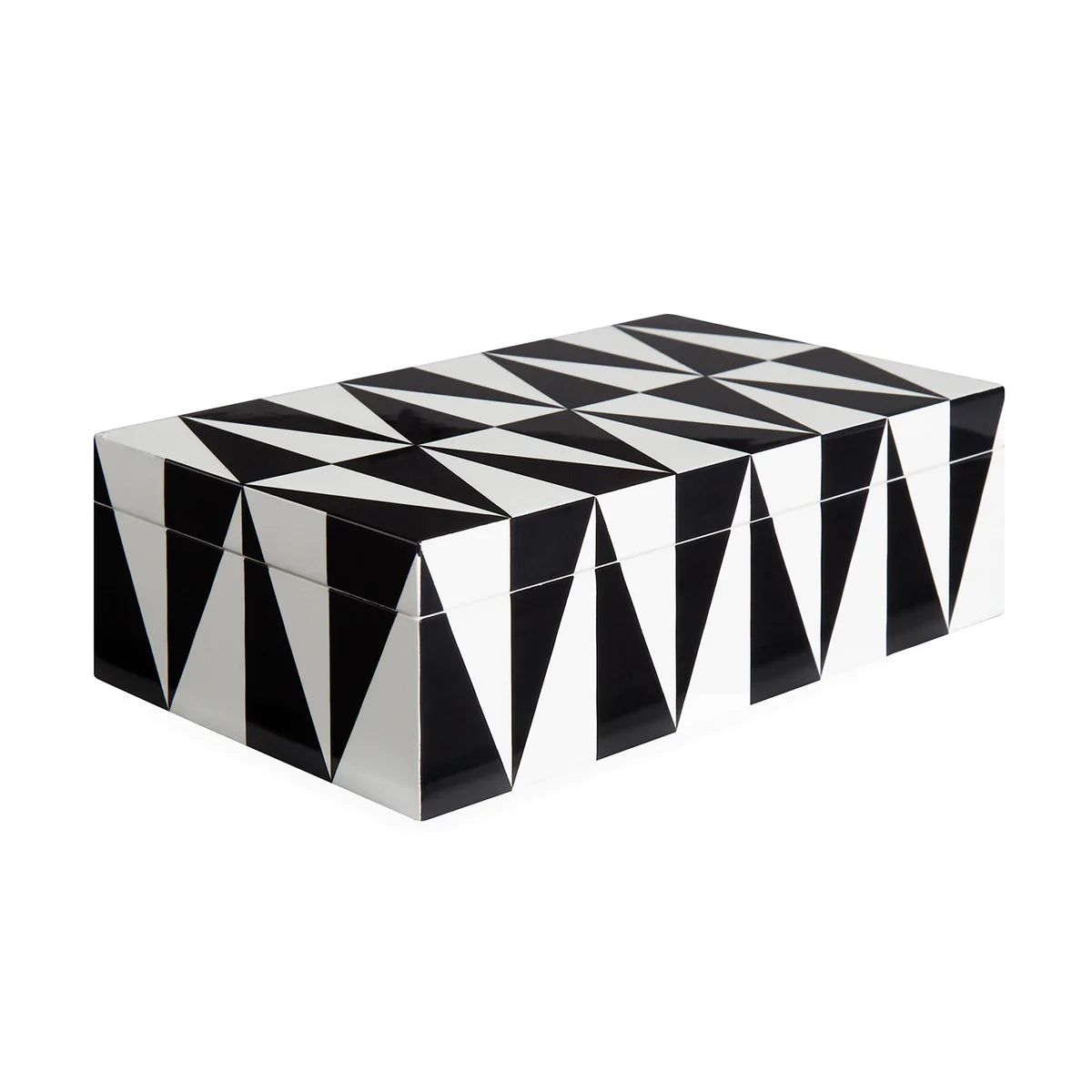 Medium Op Art Lacquer Box. Jonathan Adler 